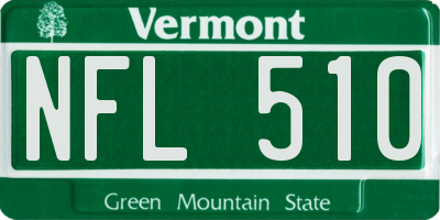 VT license plate NFL510