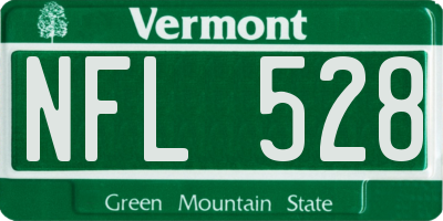 VT license plate NFL528