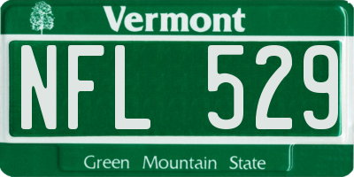 VT license plate NFL529