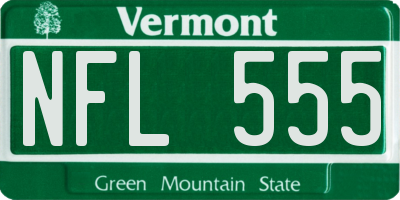 VT license plate NFL555