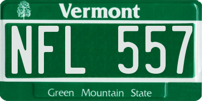 VT license plate NFL557