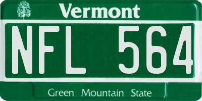 VT license plate NFL564