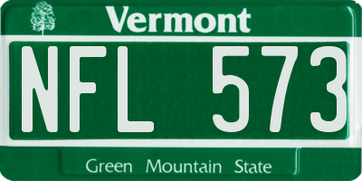 VT license plate NFL573