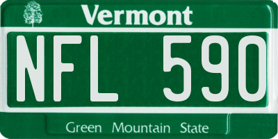 VT license plate NFL590