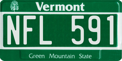 VT license plate NFL591