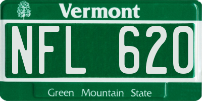 VT license plate NFL620