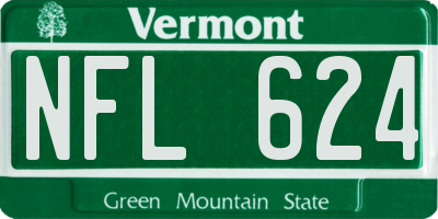 VT license plate NFL624