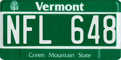 VT license plate NFL648
