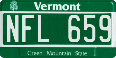VT license plate NFL659