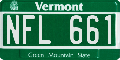 VT license plate NFL661