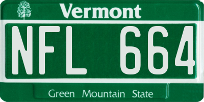 VT license plate NFL664