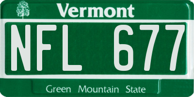 VT license plate NFL677