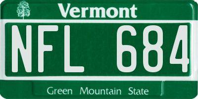 VT license plate NFL684