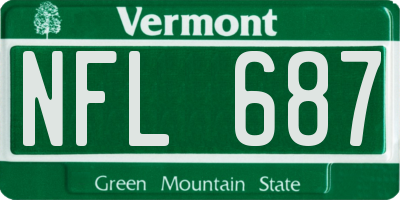 VT license plate NFL687