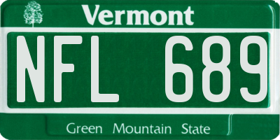 VT license plate NFL689