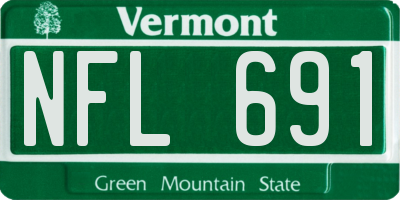 VT license plate NFL691