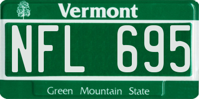 VT license plate NFL695