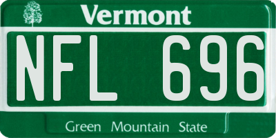 VT license plate NFL696