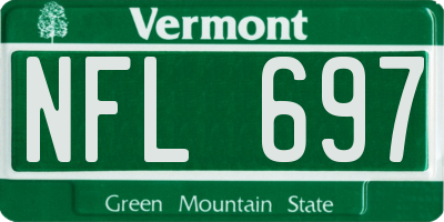 VT license plate NFL697