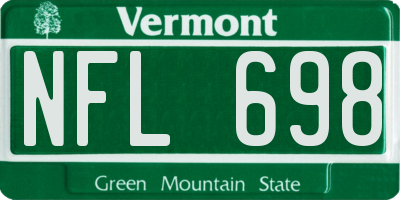 VT license plate NFL698