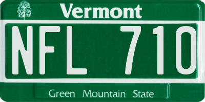 VT license plate NFL710