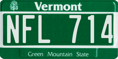 VT license plate NFL714