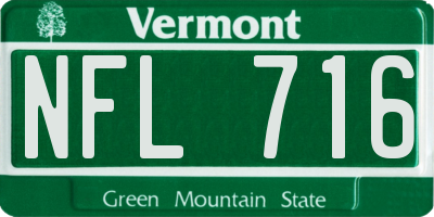 VT license plate NFL716