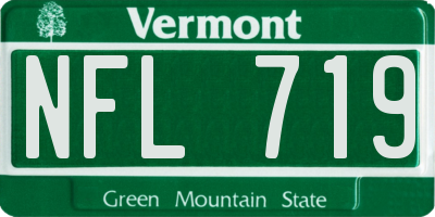 VT license plate NFL719