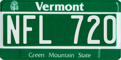 VT license plate NFL720