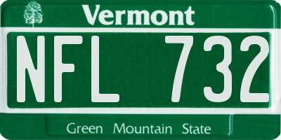 VT license plate NFL732