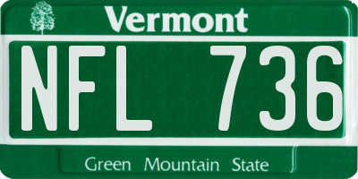 VT license plate NFL736