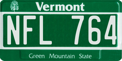 VT license plate NFL764