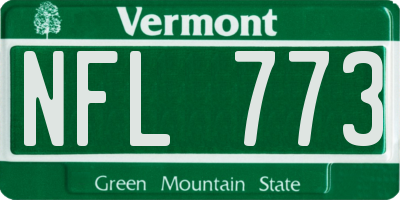 VT license plate NFL773