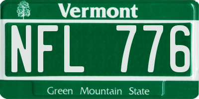 VT license plate NFL776