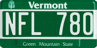 VT license plate NFL780