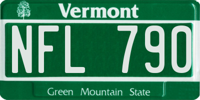VT license plate NFL790