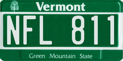 VT license plate NFL811