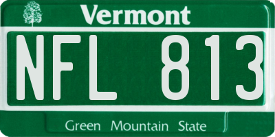 VT license plate NFL813