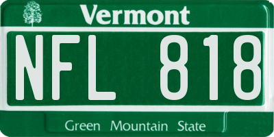 VT license plate NFL818