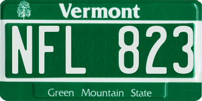 VT license plate NFL823