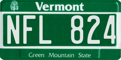 VT license plate NFL824