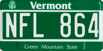 VT license plate NFL864