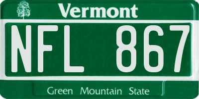 VT license plate NFL867