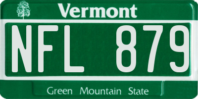 VT license plate NFL879