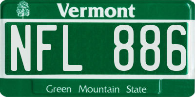 VT license plate NFL886