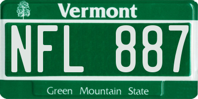 VT license plate NFL887