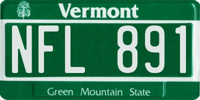 VT license plate NFL891