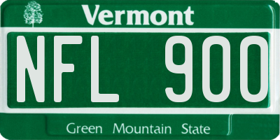 VT license plate NFL900