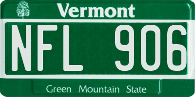 VT license plate NFL906