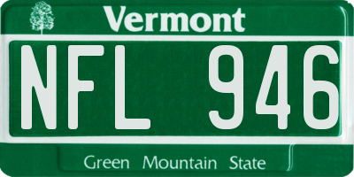 VT license plate NFL946